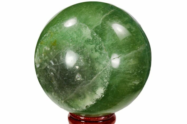 Polished Green Fluorite Sphere - Madagascar #106295